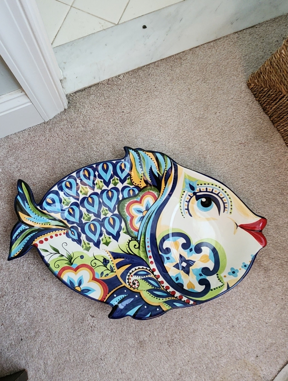 Colorful Serving Platter By España Lifestyle Ceramic